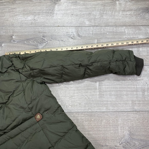 Lauren Ralph Lauren Women's Down Parka Jacket Faux Fur Hood Green Large Coat LRL - Picture 15 of 16